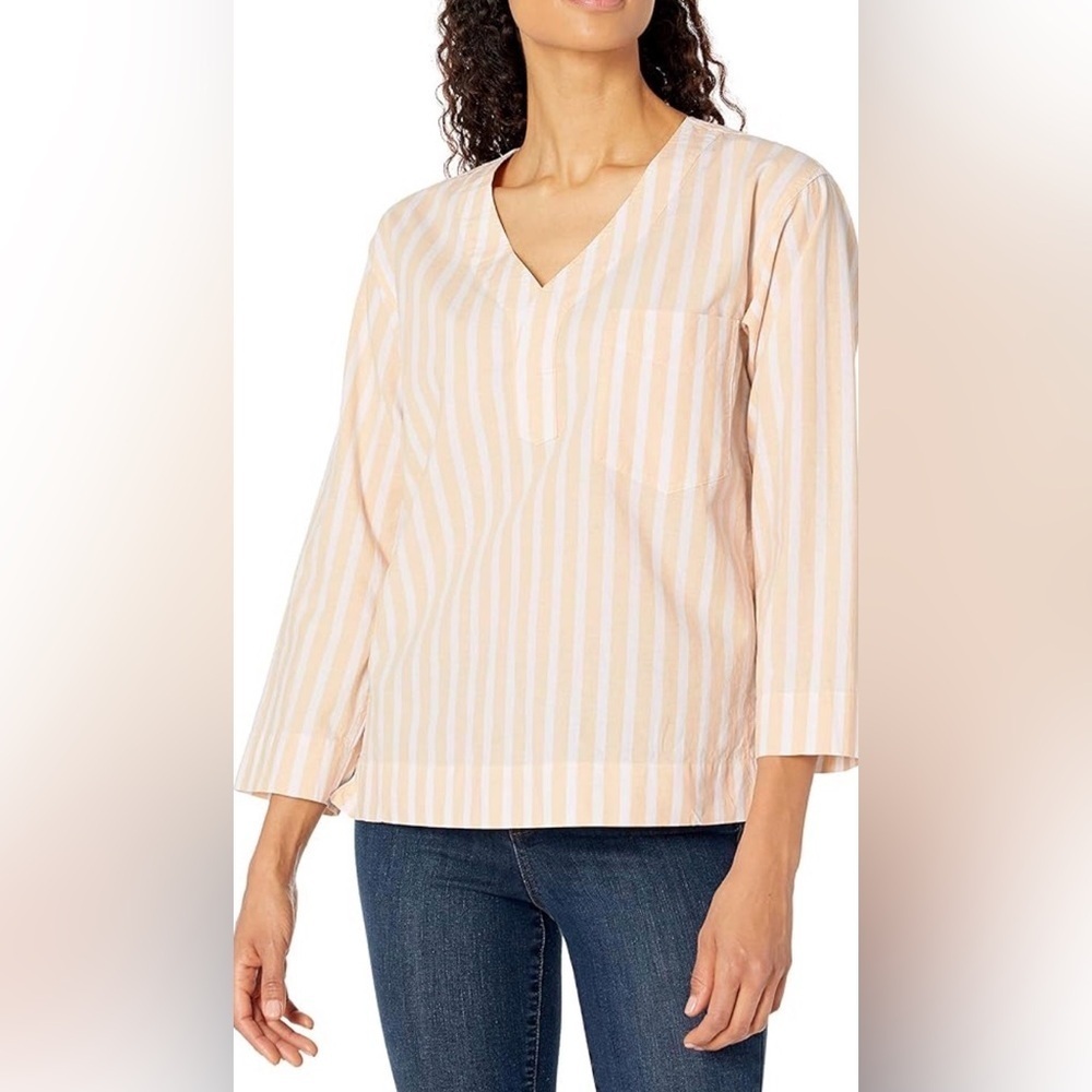 Club Monaco Linen Popover Pristine Condition Striped Size Medium